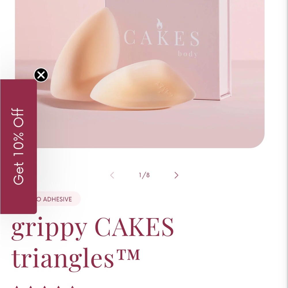 New CAKES Body Cream Bra Inserts